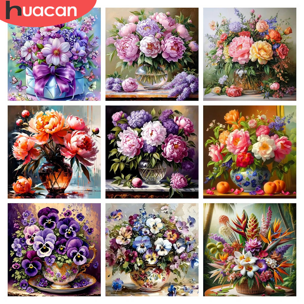 HUACAN 5D Diamond Mosaic Rose  - Resin Art Wallpaper 评论和价格
