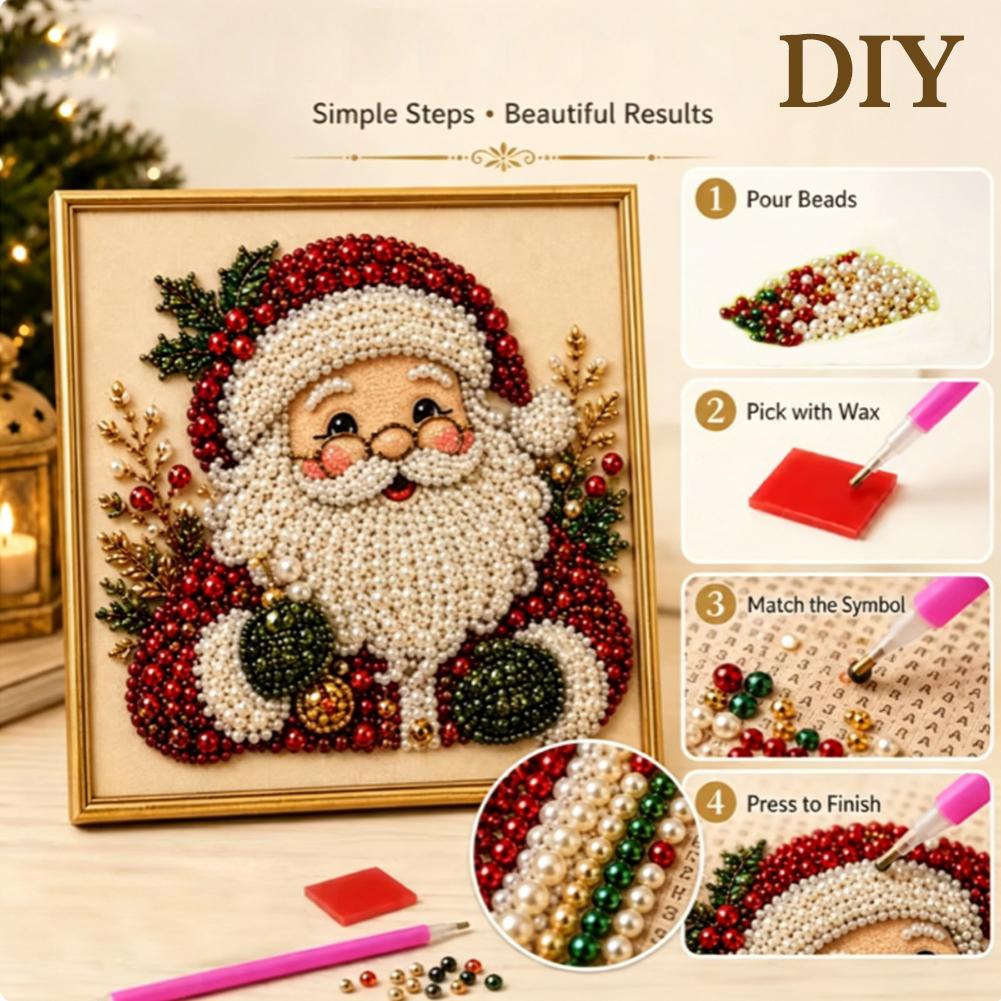 Christmas Santa Claus Pearl Ar - Resin Art Work 评论和价格