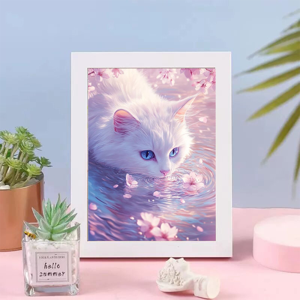 5D Diamond Painting Cat Lover  - Resin Art Wallpaper 评论和价格